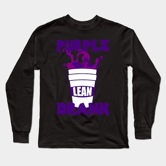 Purple Drank Lean Double Cup Long Sleeve T-Shirt by QQdesigns